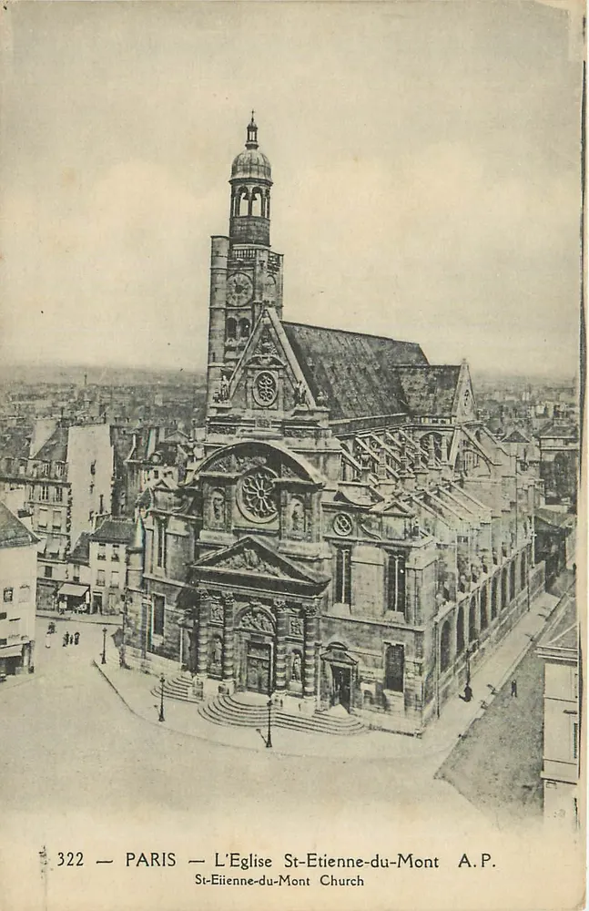 Paris — A Igreja Saint-Etienne-du-Mont — A.P. n°322 - Frente
