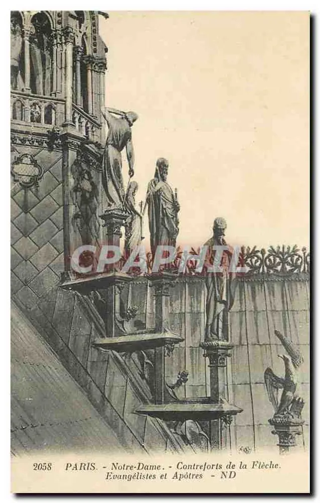 Paris - Notre-Dame - Gurtmauern der Spitze - Evangelisten und Apostel - ND - 2058 - Vorderseite
