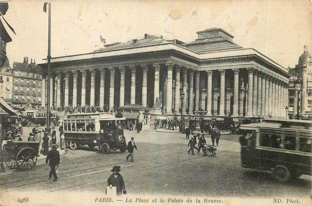 Paris — A Praça e o Palácio da Bolsa — ND. Phol. - Frente