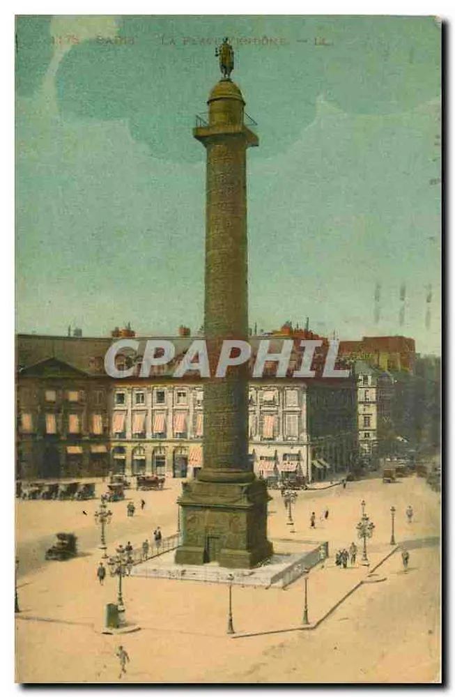 Sarlat - A Praça Vendôme — A Coluna Vendôme — Bilhete postal moderno n°1178 - Frente