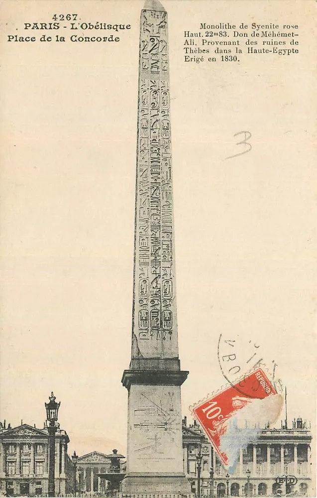 Paris - O Obélisco - Praça da Concórdia - n°4267 - Frente