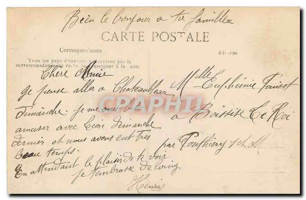 Paris - O Obélisco - Praça da Concórdia - n°4267 - Verso