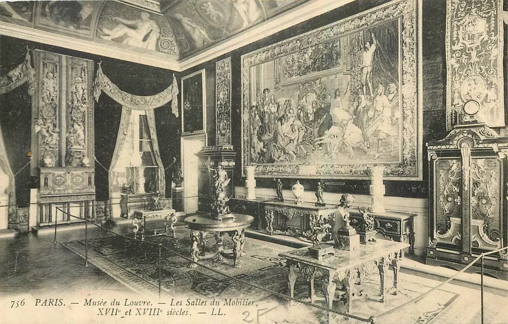 Paris — Musée du Louvre — Les Salles du Mobilier, XVIIe et XVIIIe siècles — LL. n° 756 - Recto