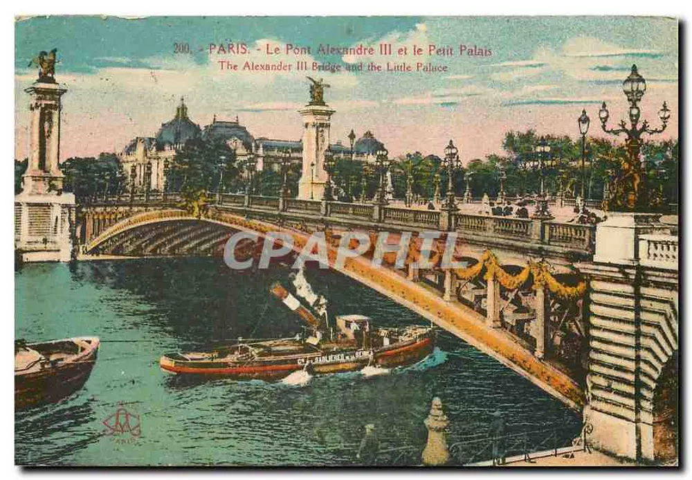 Paris - Le Pont Alexandre III et le Petit Palais — Imp. phor. 'L'Athénée' Paris, n° 200 - Recto