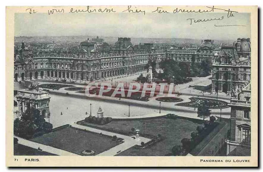 Panorama do Louvre — Paris — editor desconhecido, n° 71 - Frente
