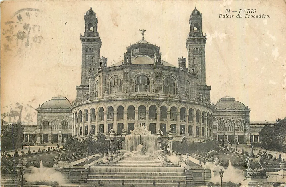 Palácio do Trocadéro — Paris — editor desconhecido, n° 34 - Frente