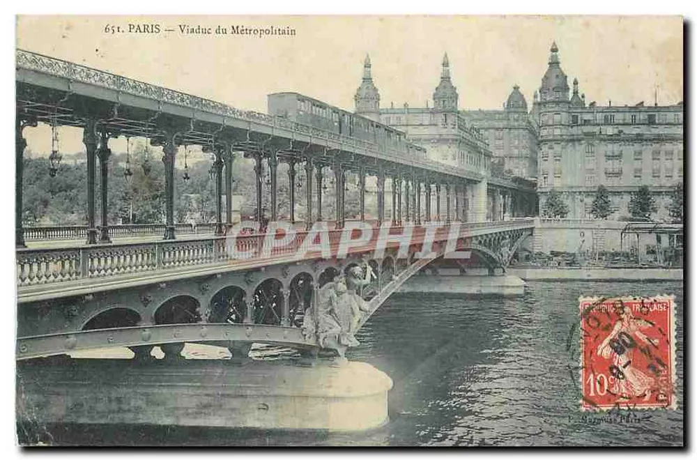 Paris — Viaduc du Métropolitain — éditeur : Paris, n° 651 - Frente
