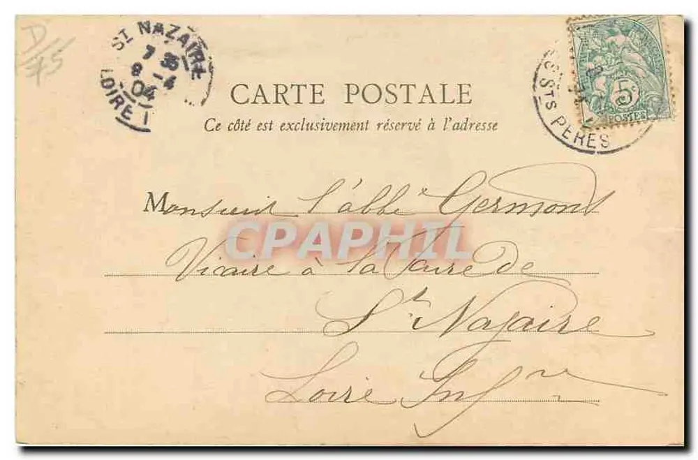 Paris - Igreja Saint-Sulpice — E.R. Paris, n° 132 - Verso