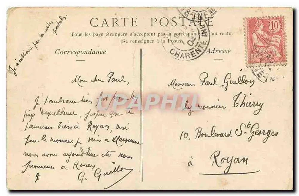 PARIS — Le Petit Palais — Collections ND. Phot. n° 441 — C. - Verso