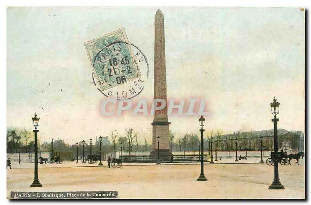 Parijs - De Obelisk, Place de la Concorde — uitgever Aqua Photo & Cie, n°79 - Voorkant