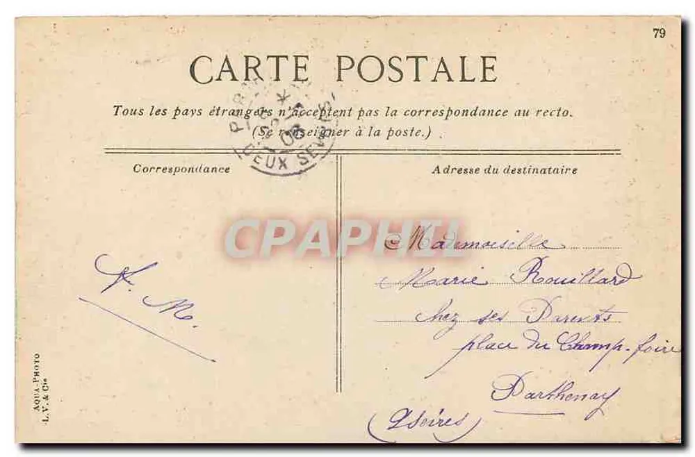 Parijs - De Obelisk, Place de la Concorde — uitgever Aqua Photo & Cie, n°79 - Achterkant