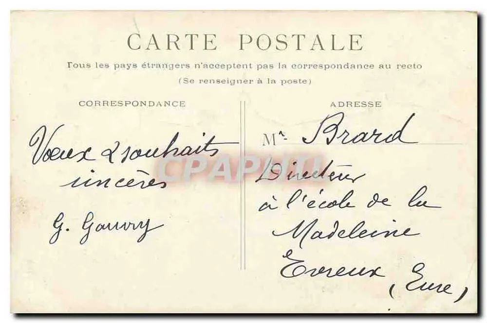 PARIS - Le Grand Palais. — Editor e número de série ilegíveis. - Verso