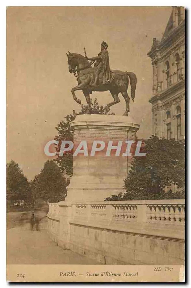 PARIS. — Estátua de Étienne Marcel — ND Phot - Frente