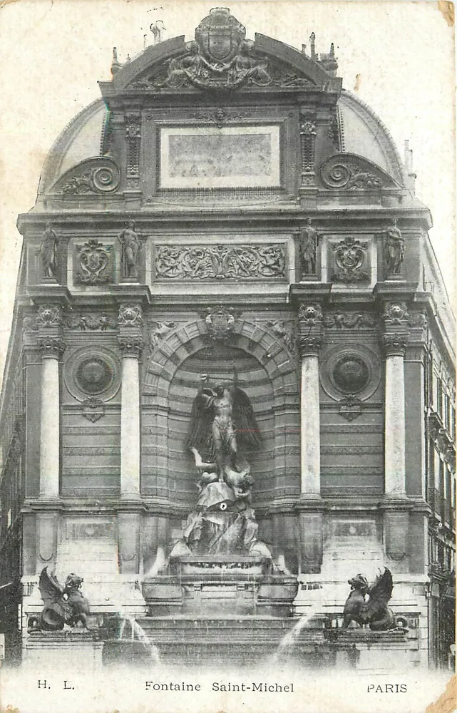 Fontaine Saint-Michel — Paris — H. L. - Frente