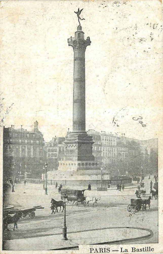 Paris — A Bastilha — Coluna da Bastilha - Frente
