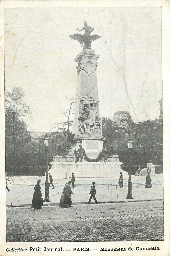 PARIS — Monumento de Gambetta — Colección Petit Journal - Anverso