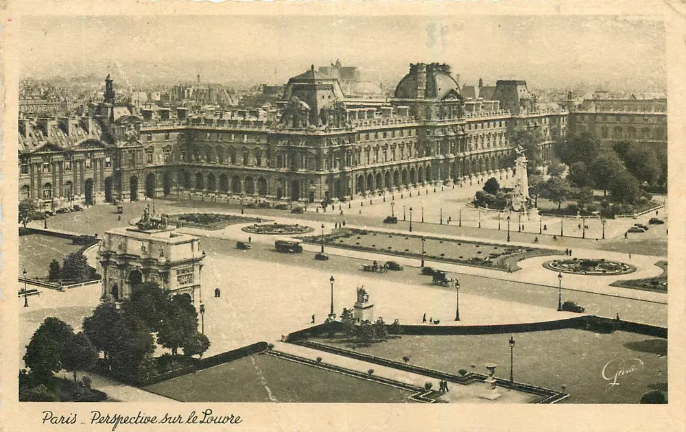 Paris — Perspectiva sobre o Louvre — Grima - Frente