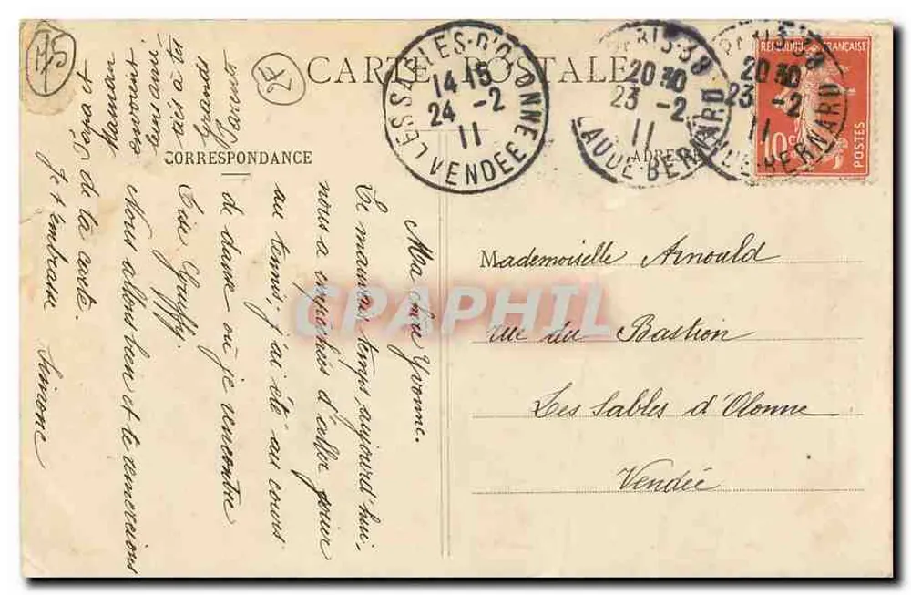 Paris - Parc Montsouris - La Cascade - éditeur imprimeur non identifié, n° 551 - Verso