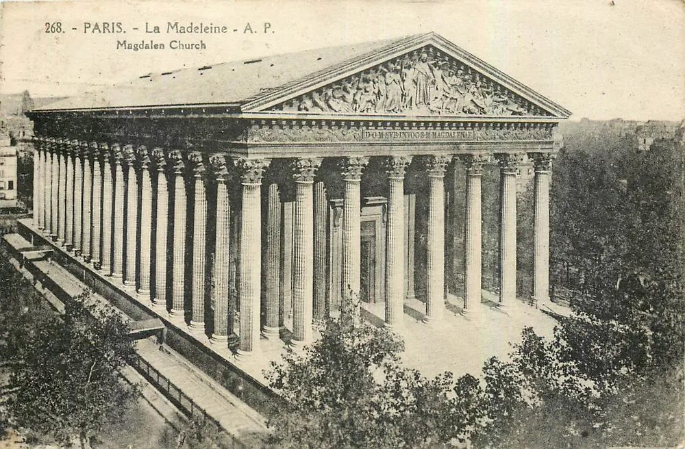 Paris - A Madeleine - A. P. - Igreja da Magdalena - Frente