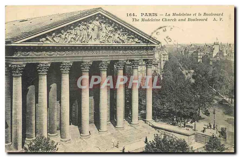 Paris — A Madeleine e o Boulevar — A.P. n°164 - Frente