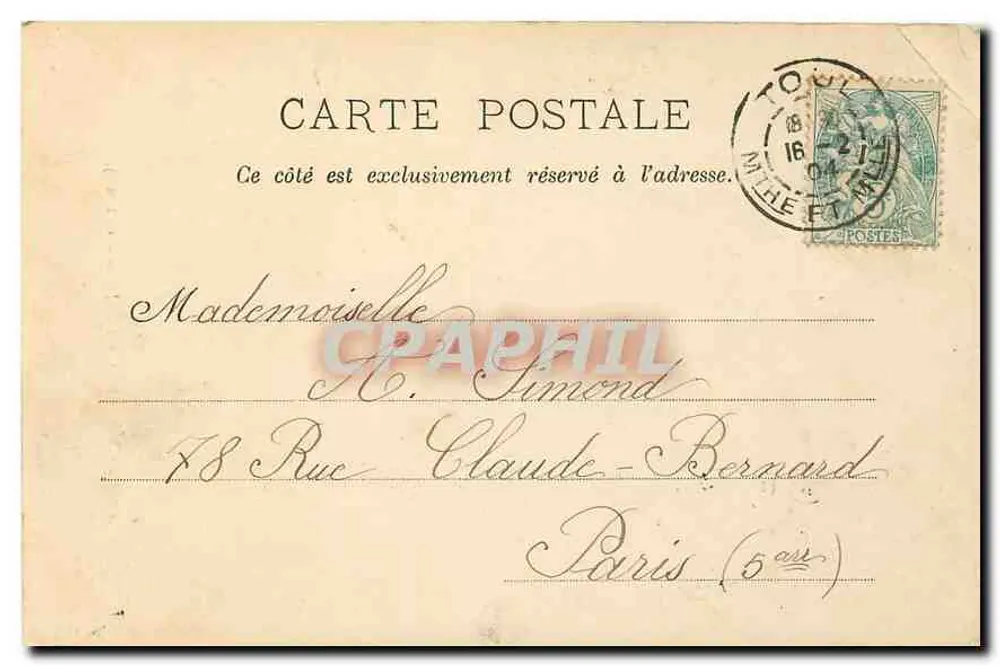 Paris - Fontäne Cuvier (Jardin des Plantes) — Gabriel, Verleger - Rückseite