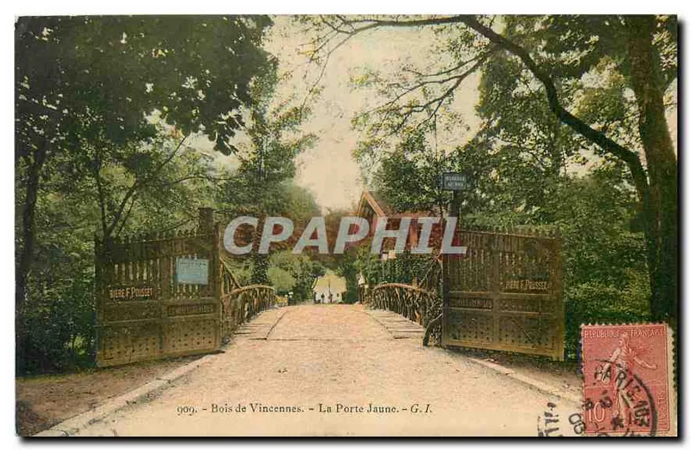 Bois de Vincennes — A Porta Amarela — Hérie & Prousset, n°999 - Frente