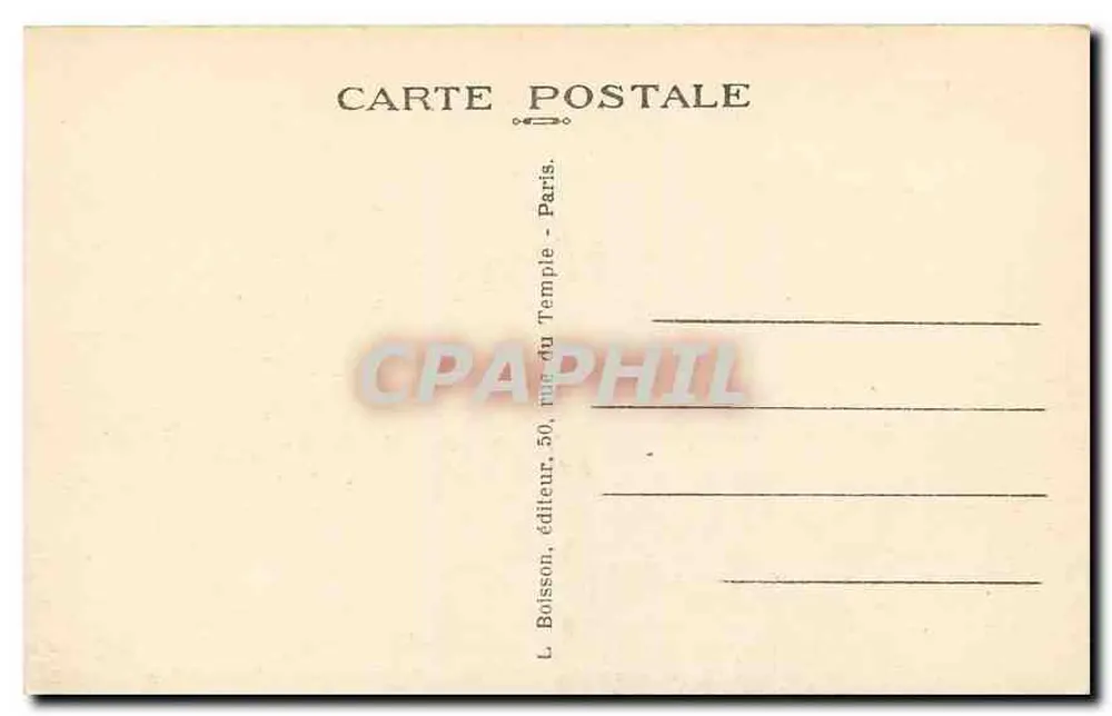 Paris — Hotel Lambert de Thorigny — L. Boisson, editor, rue du Temple - Verso