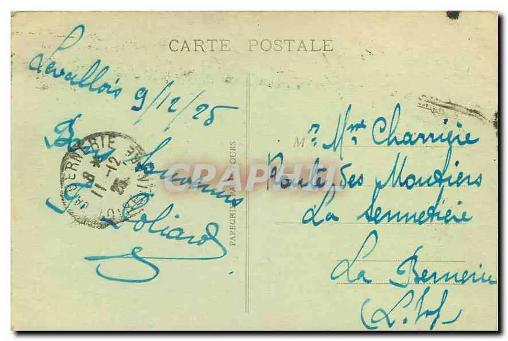 Paris - L'Arc de Triomphe et la Tombe du Soldat Inconnu - A. P. n°444 - Verso
