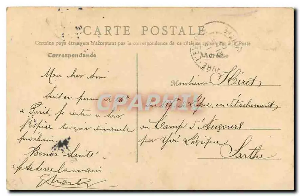 Paris - Câmara dos Deputados — B. F., Paris, n°75 - Verso