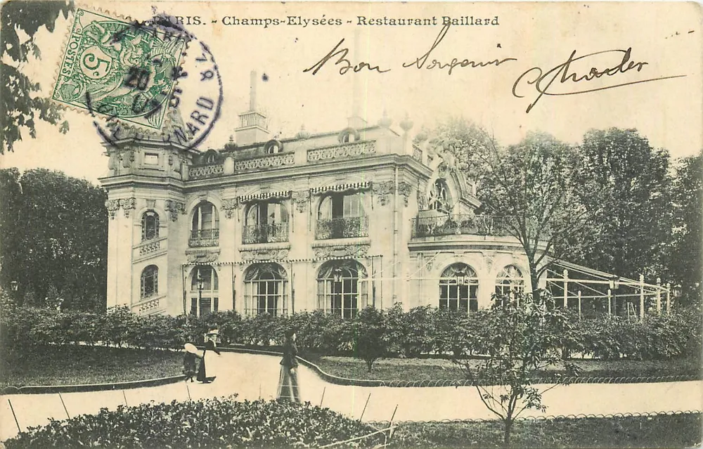 Paris - Champs-Élysées - Restaurant Baillard — Verlag Tharder, Seriennummer nicht sichtbar - Vorderseite