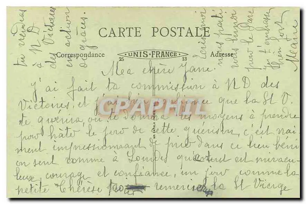 Notre-Dame-des-Victoires di Parigi — Statua della Vergine con Bambino — A.C. Riproduzione vietata - Verso