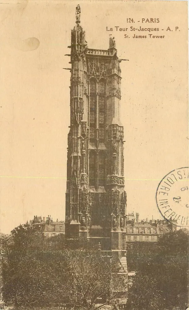 La Tour St-Jacques - Paris — A.P. — n°124 - Frente