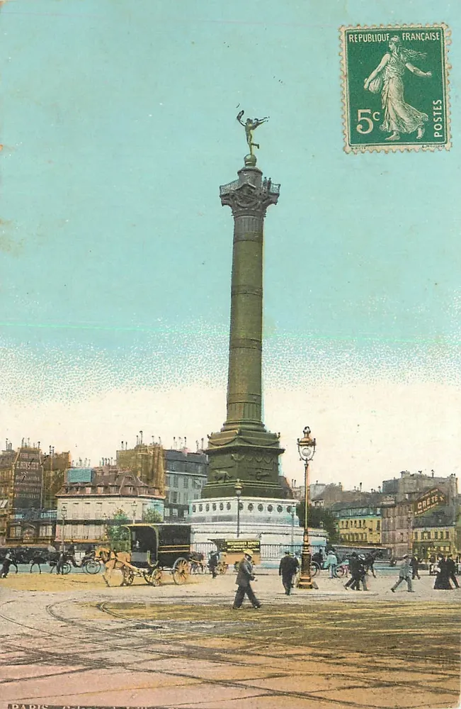 Place de la République — Säule der Republik — Paris — veröffentlicht von Paris - Vorderseite