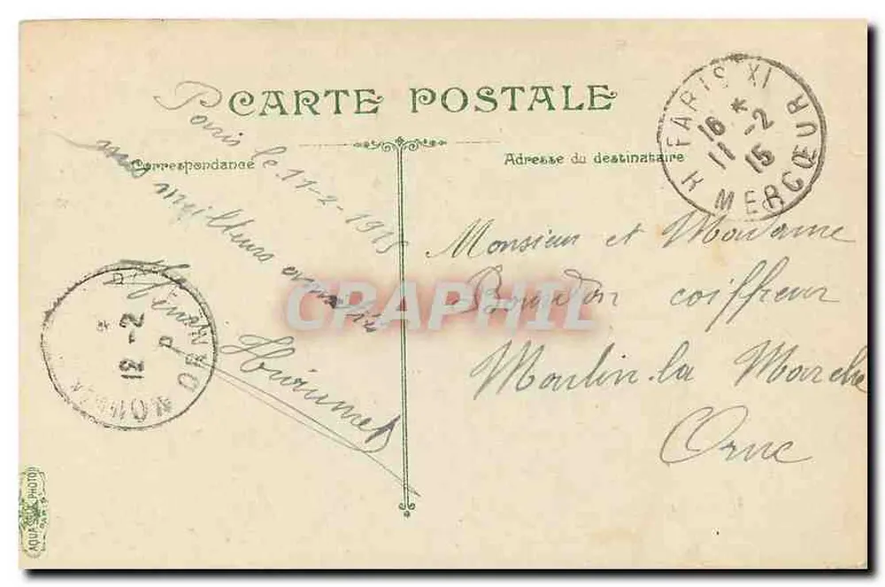 Place de la République — Säule der Republik — Paris — veröffentlicht von Paris - Rückseite