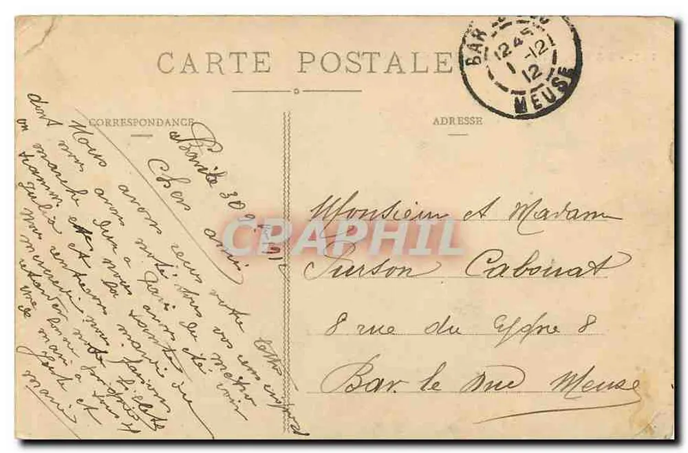 Paris - Igreja de São Filipe do Rolo — Bilhete postal antigo n°141, editor não visível - Verso