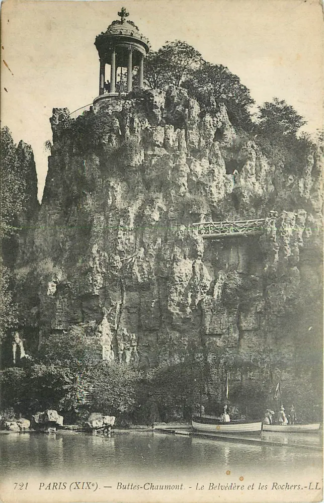 Buttes-Chaumont — Der Belvedere und die Felsen — LL - Vorderseite