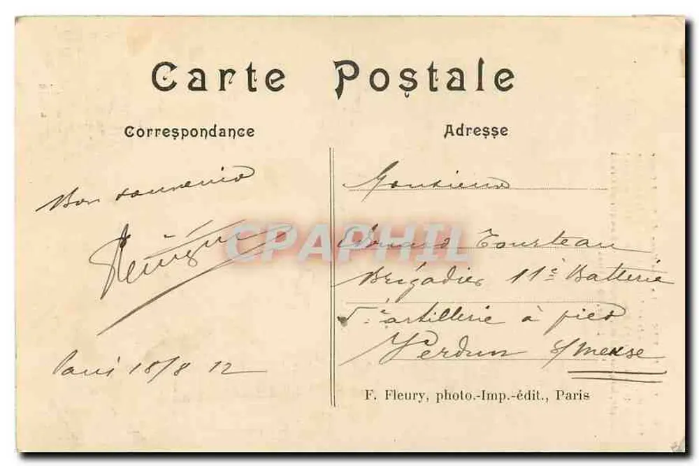 Paris — A Basílica do Sagrado Coração — F. Fleury, foto-editora, Paris - Verso