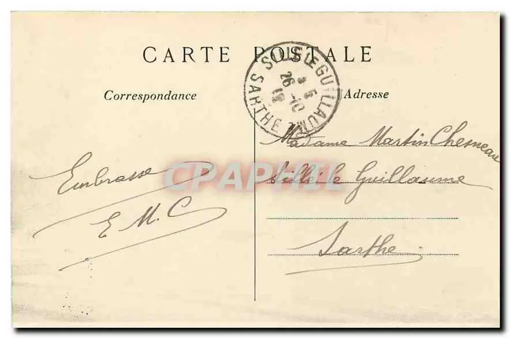 Paris (1. Arrondissement) — Ansicht der Rue de Rivoli und des Jardins des Tuileries — M. M. - Rückseite