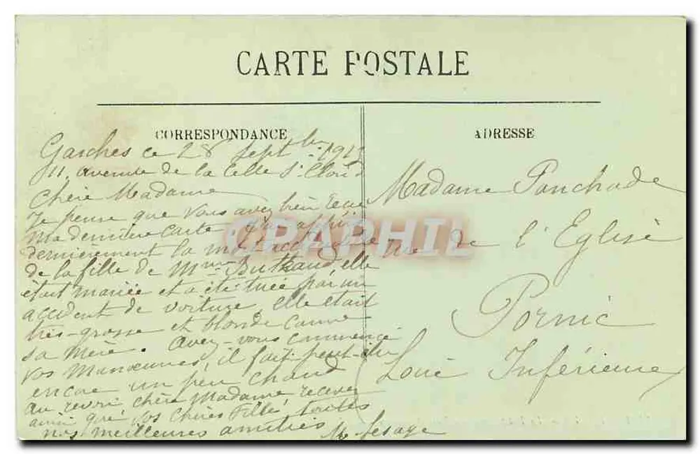 Paris — Pequeno Pont do Parc Monceau — LL. n° 1121 - Verso