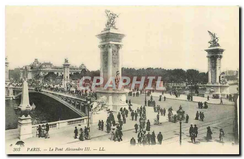 Paris — O Ponte Alexandre III — LL. — Graphphil, n° 303 - Frente