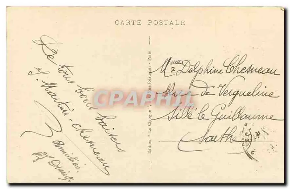 Paris - La Basilique du Sacré-Cœur - L'Escalier monumental - Édition 'La Cigogne' - n°466 - Verso