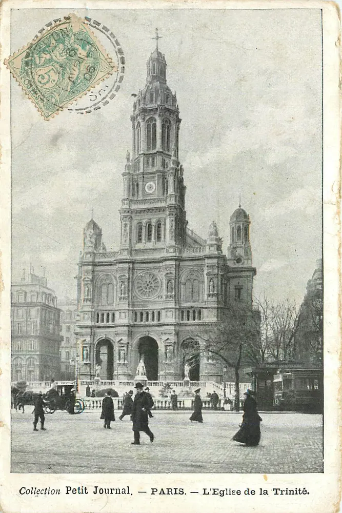 París — La Iglesia de la Trinidad — Colección Petit Journal, n° 106 - Anverso