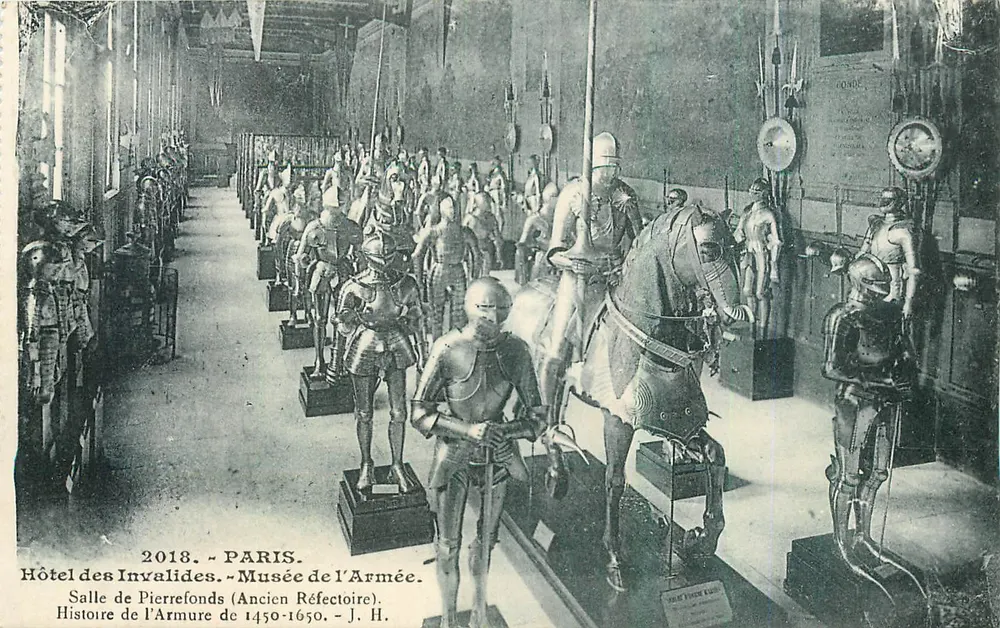 Hôtel des Invalides - Museu da Armada. Sala da Armadura de 1450-1650 — J. H. editor - Frente