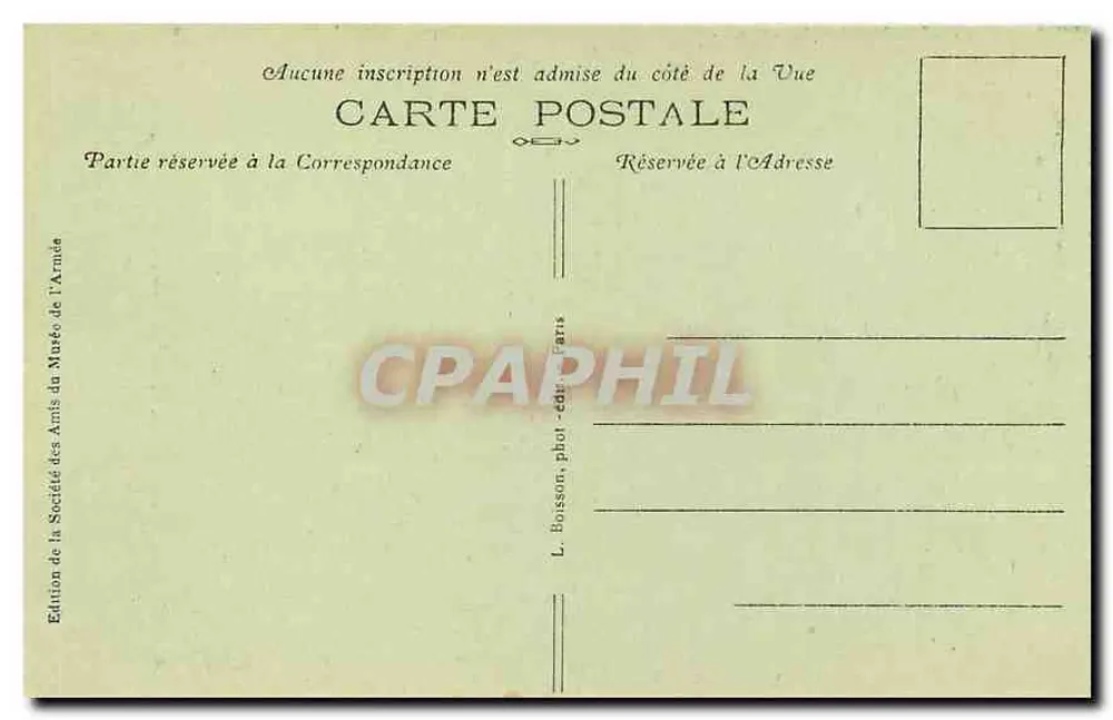Hôtel des Invalides — O Dôme — Monumento de Turenne — Editor L. Bonsson, Paris - Verso
