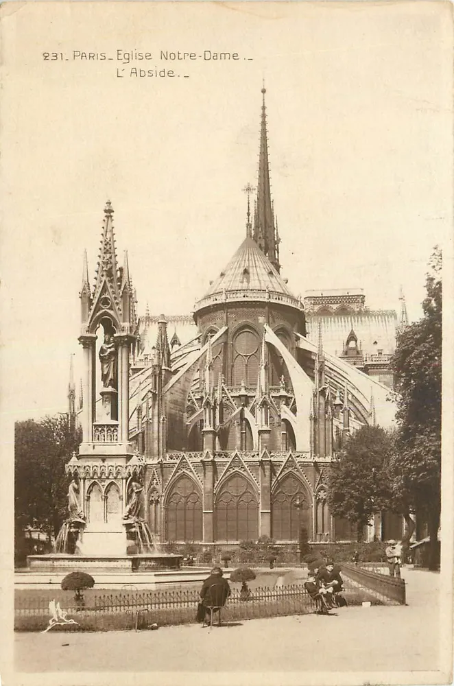 Paris - Igreja de Nossa Senhora de Paris - A Abside - Editor: Paris, n° 231 - Frente