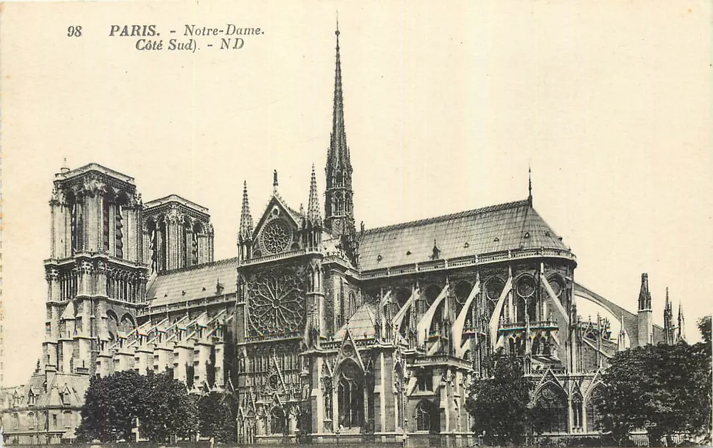 Paris - Notre-Dame - Lado Sul - N.D. - Frente
