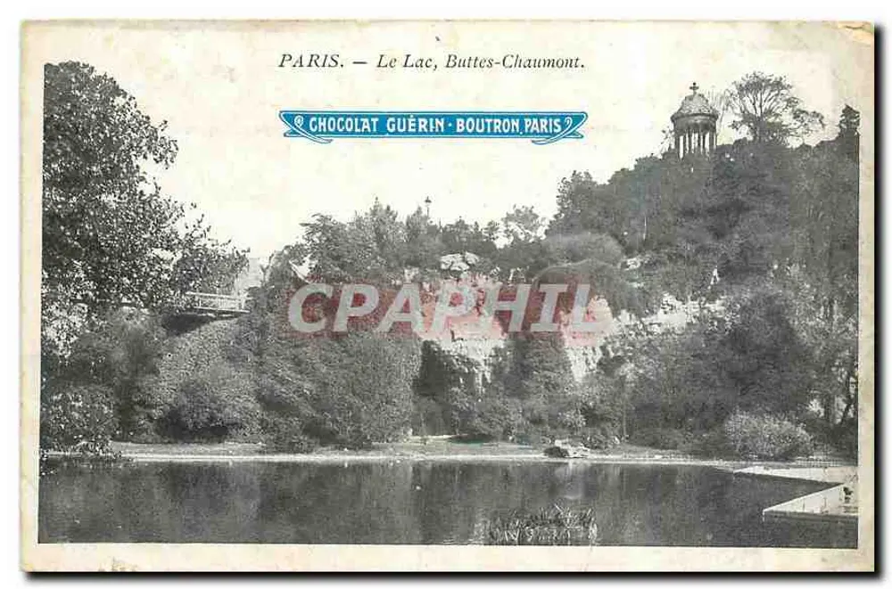 Paris — Der See, Buttes-Chaumont — Chocolat Guérin, Boutron, Paris - Vorderseite