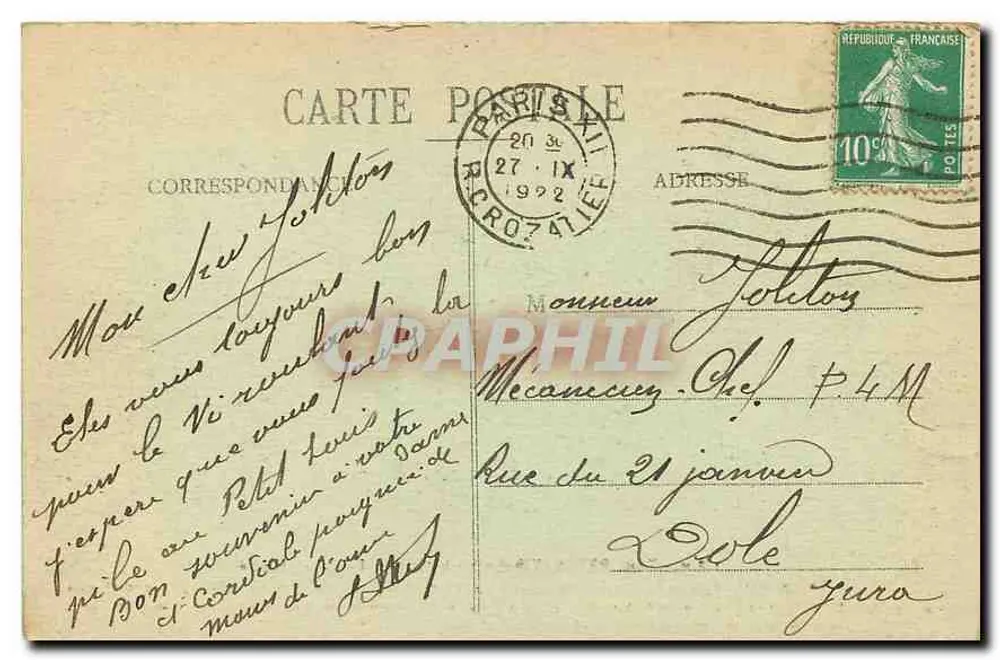 Hôtel des Invalides — Paris (VIIe Arr.) — F. F. Paris - Verso