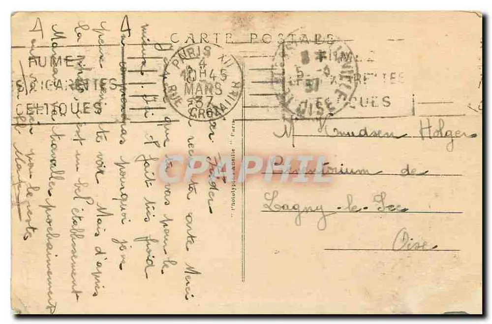 Paris — Vue panoramique de la Gare du Quai d'Orsay et du Palais — éditeur A. C. 256 - Verso