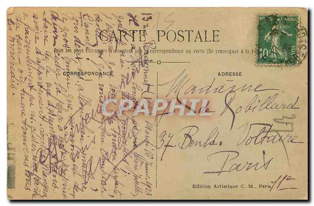 París — La Iglesia Saint-Vincent de Paul — Edición Artística C.M. n°651 - Reverso